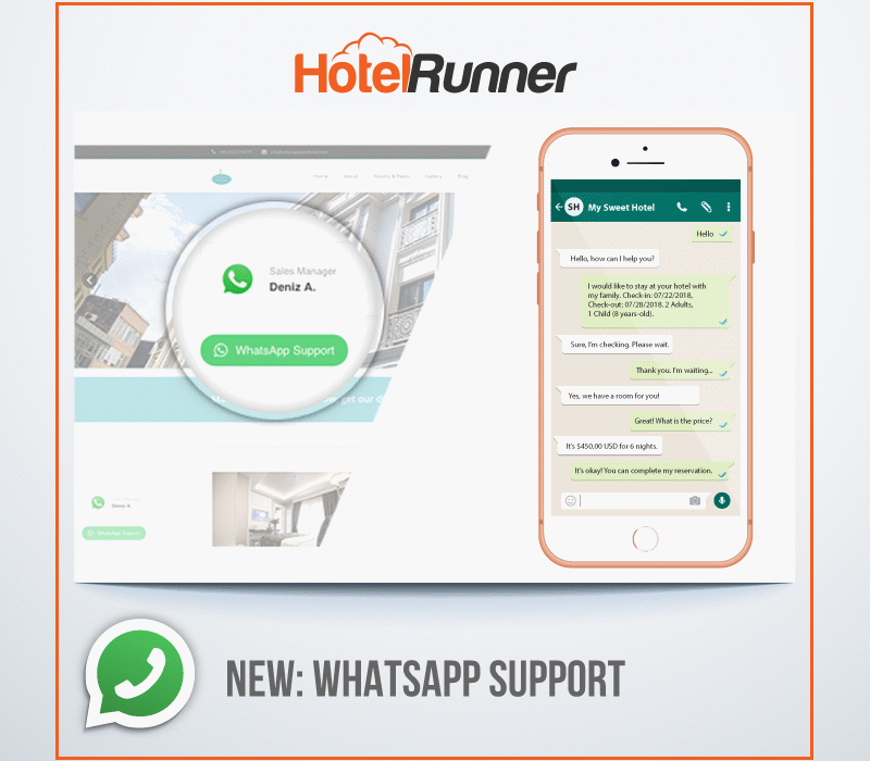 Get closer to your guests with WhatsApp!